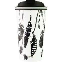 Avanti Go Cup Reusable Coffee Cup 410ml (12oz) - Feathers