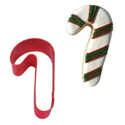 R And M Candy Cane Cookie Cutter 9cm Red