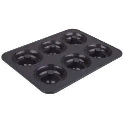 Daily Bake Silicone 6 Cup Doughnut Pan - Charcoal