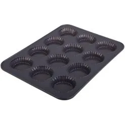Daily Bake Silicone 12 Cup Mini Quiche Pan 32.5cm X 24.5cm - Charcoal