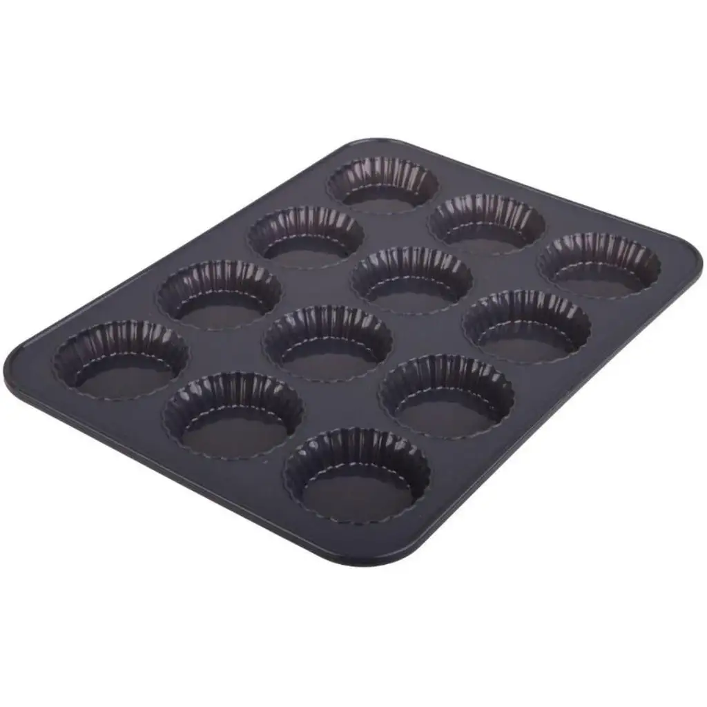 Daily Bake Silicone 12 Cup Mini Quiche Pan 32.5cm X 24.5cm - Charcoal