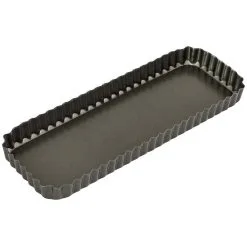 BAKEMASTER Loose Base Rectangular Quiche Pan - 36cm X 13cm X 3.5cm