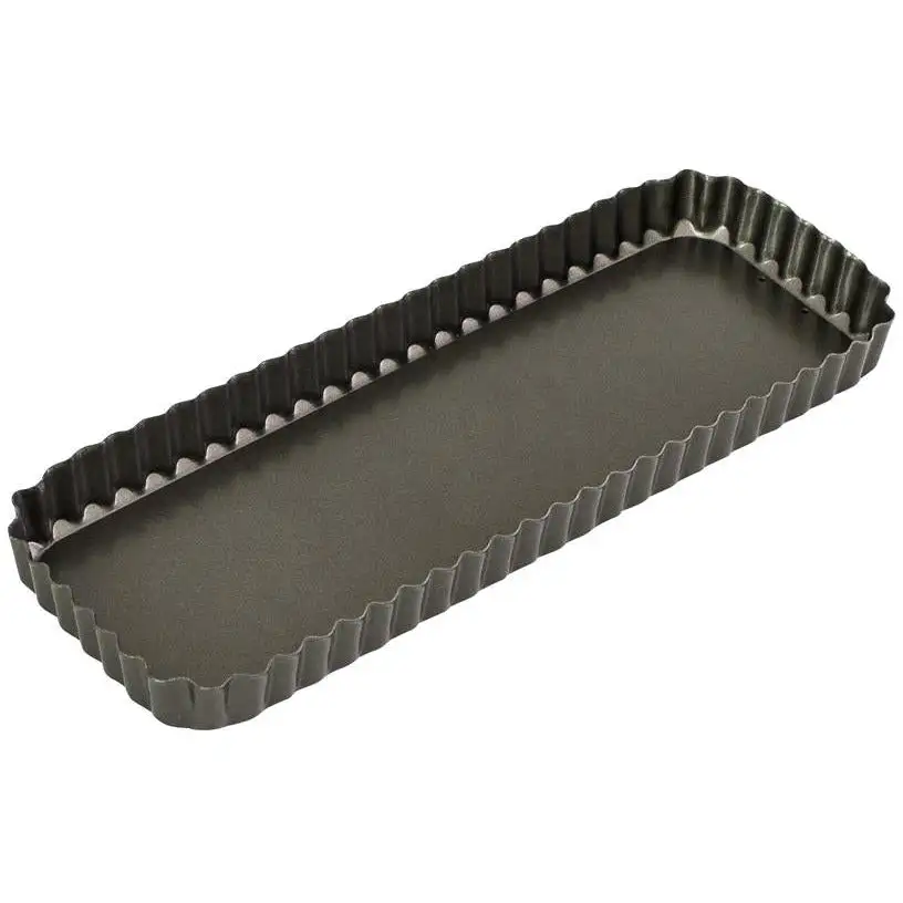 BAKEMASTER Loose Base Rectangular Quiche Pan - 36cm X 13cm X 3.5cm