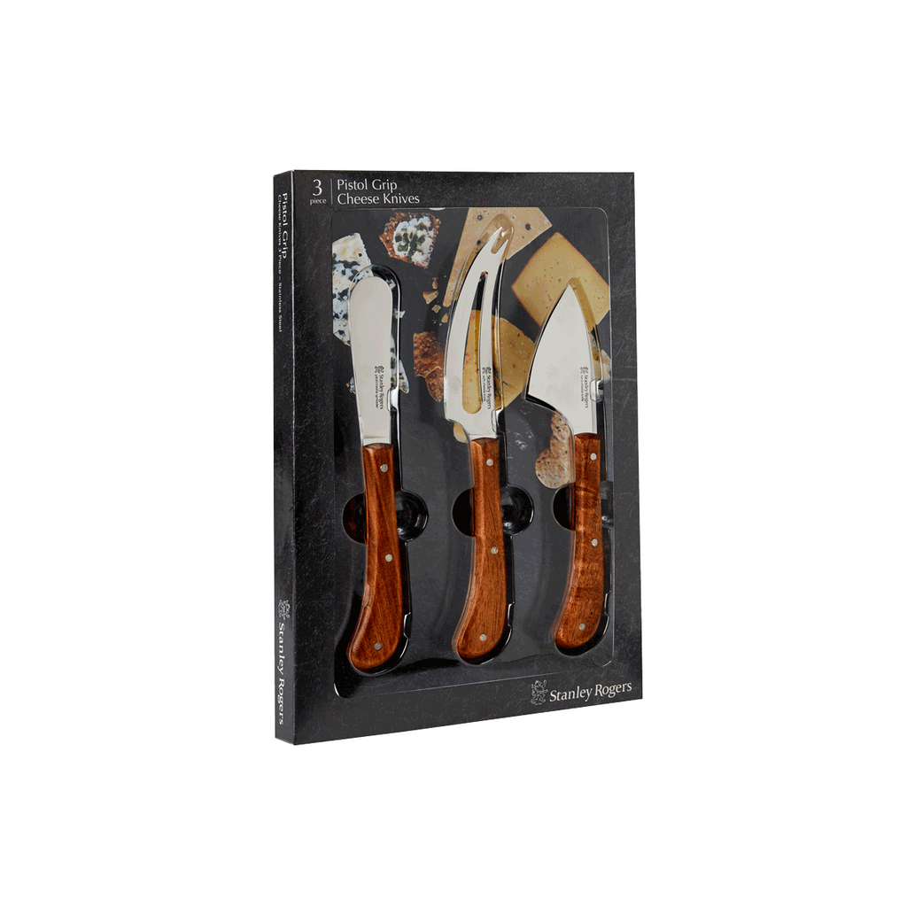 Stanley Rogers Pistol Grip Acacia Cheese 3 Piece Set - Image 3