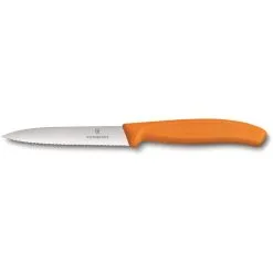 Victorinox Paring Knife Wavy Edge Pointed Tip 10cm Orange