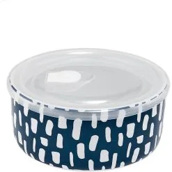 Ladelle Abode Ink Blue Dashes 16cm Microwave Food Bowl
