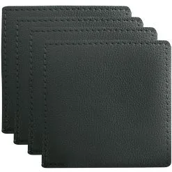 Maxwell And Williams Table Accents Leather Look Cowhide Coaster 10x10cm Set Of 4 Charcoal