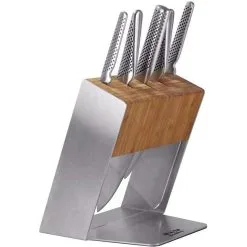 Global 6 Piece Katana Knife Block Set