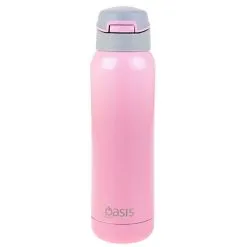 Oasis Insulated Sports Bottle With Straw Stainless Steel 500ml - Soft Pink