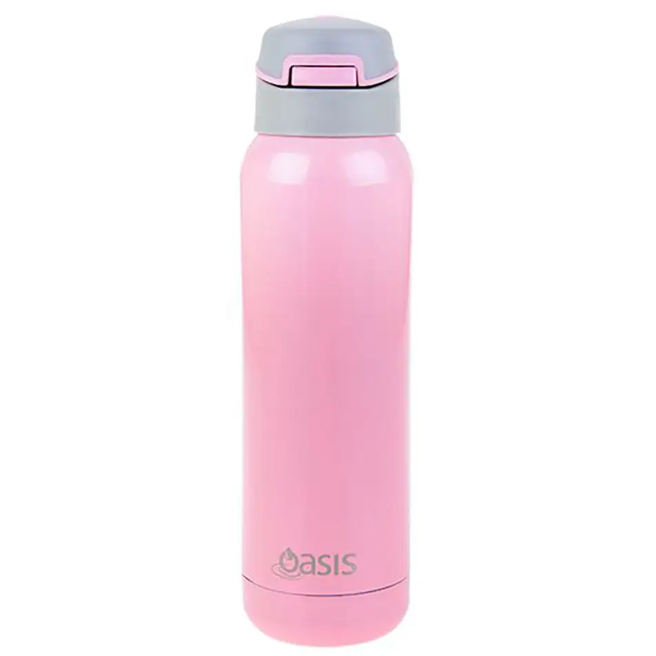 Oasis Insulated Sports Bottle With Straw Stainless Steel 500ml - Soft Pink
