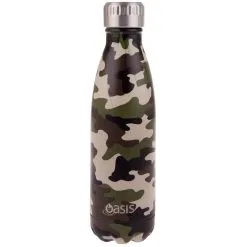 Oasis Double Wall Insulated Drink Bottle 500ml - Camo Green