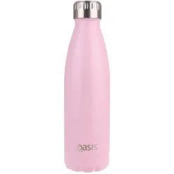 Oasis Drink Bottle 500ml Stainless Steel Double Wall Insulated - Matte Carnation