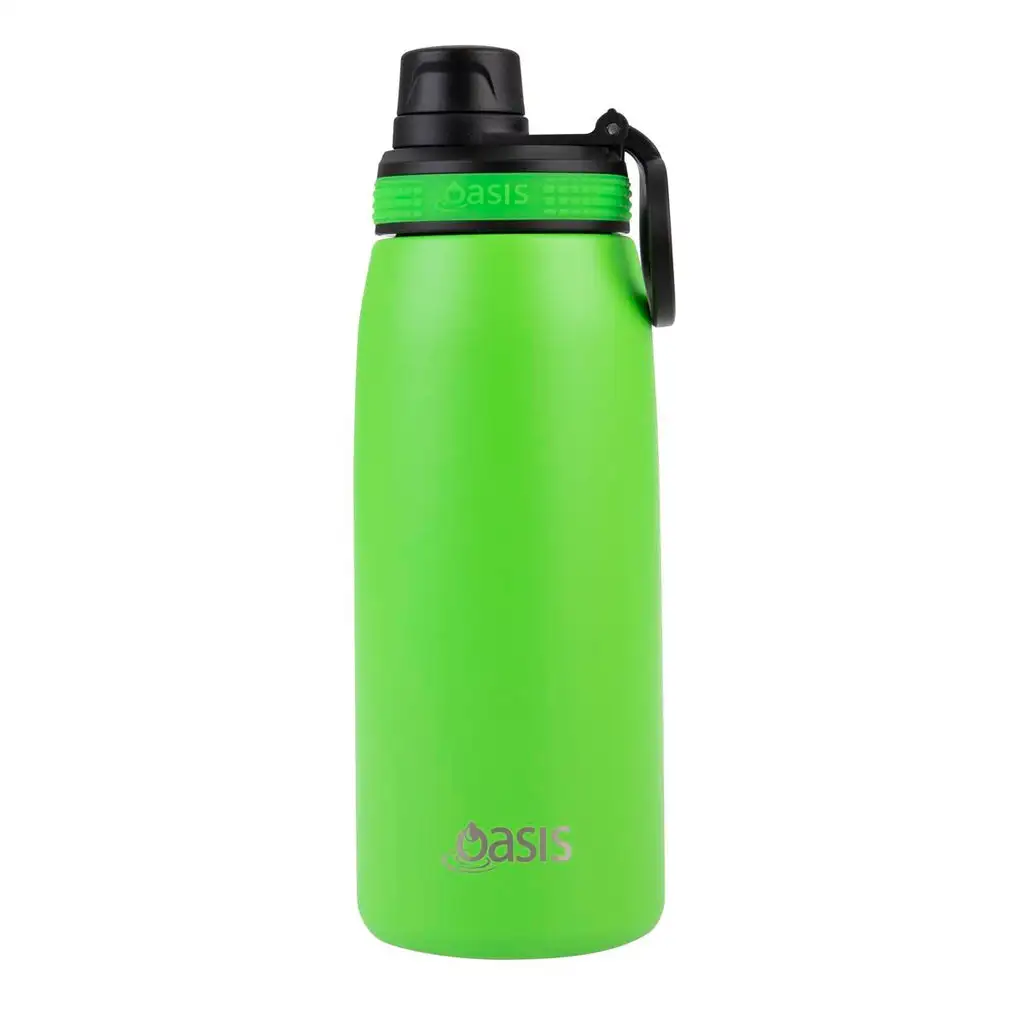 Oasis Insulated Sports Bottle Screw Cap 780ml Neon Green