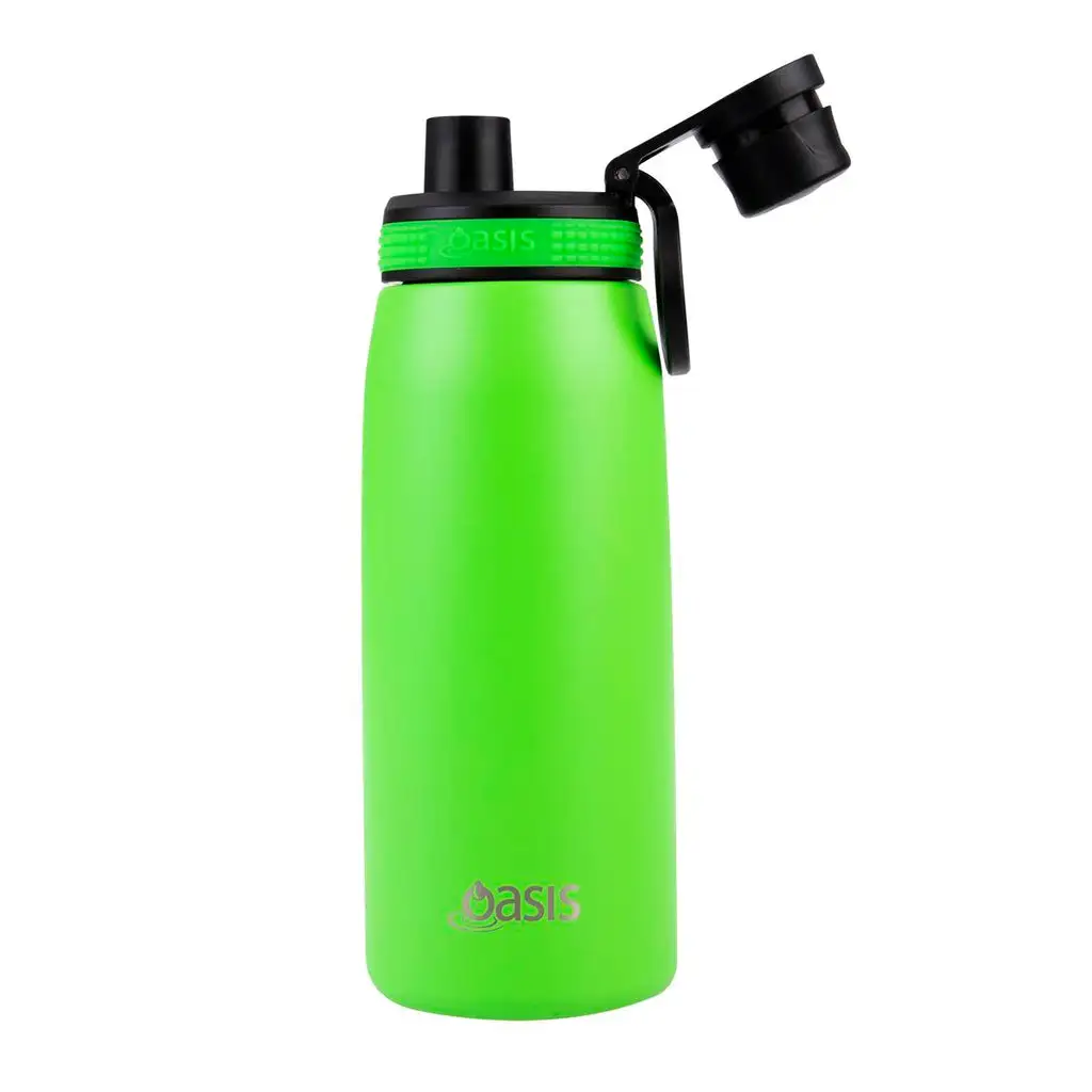 Oasis Insulated Sports Bottle Screw Cap 780ml Neon Green - Image 2