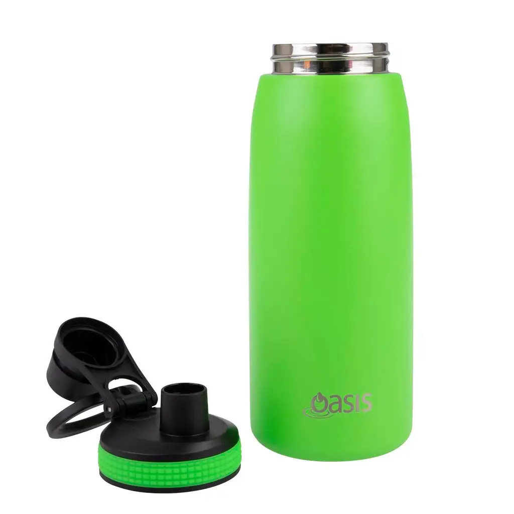 Oasis Insulated Sports Bottle Screw Cap 780ml Neon Green - Image 3