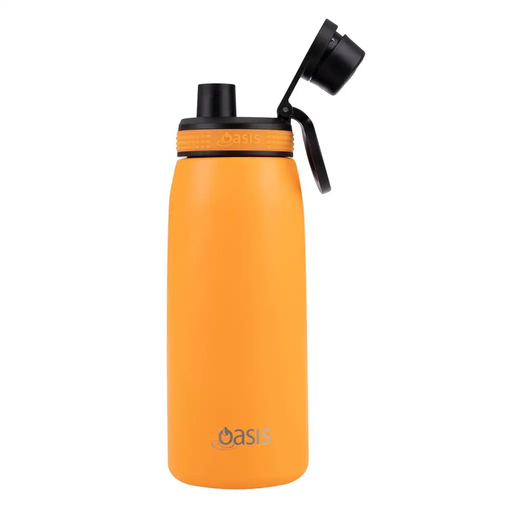 Oasis Insulated Sports Bottle Screw Cap 780ml Neon Orange - Image 2