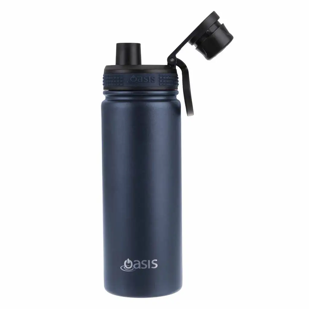 Oasis Insulated Challenger Bottle With Screw Cap 550ml Navy - Image 2