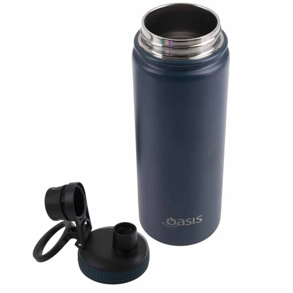 Oasis Insulated Challenger Bottle With Screw Cap 550ml Navy - Image 4