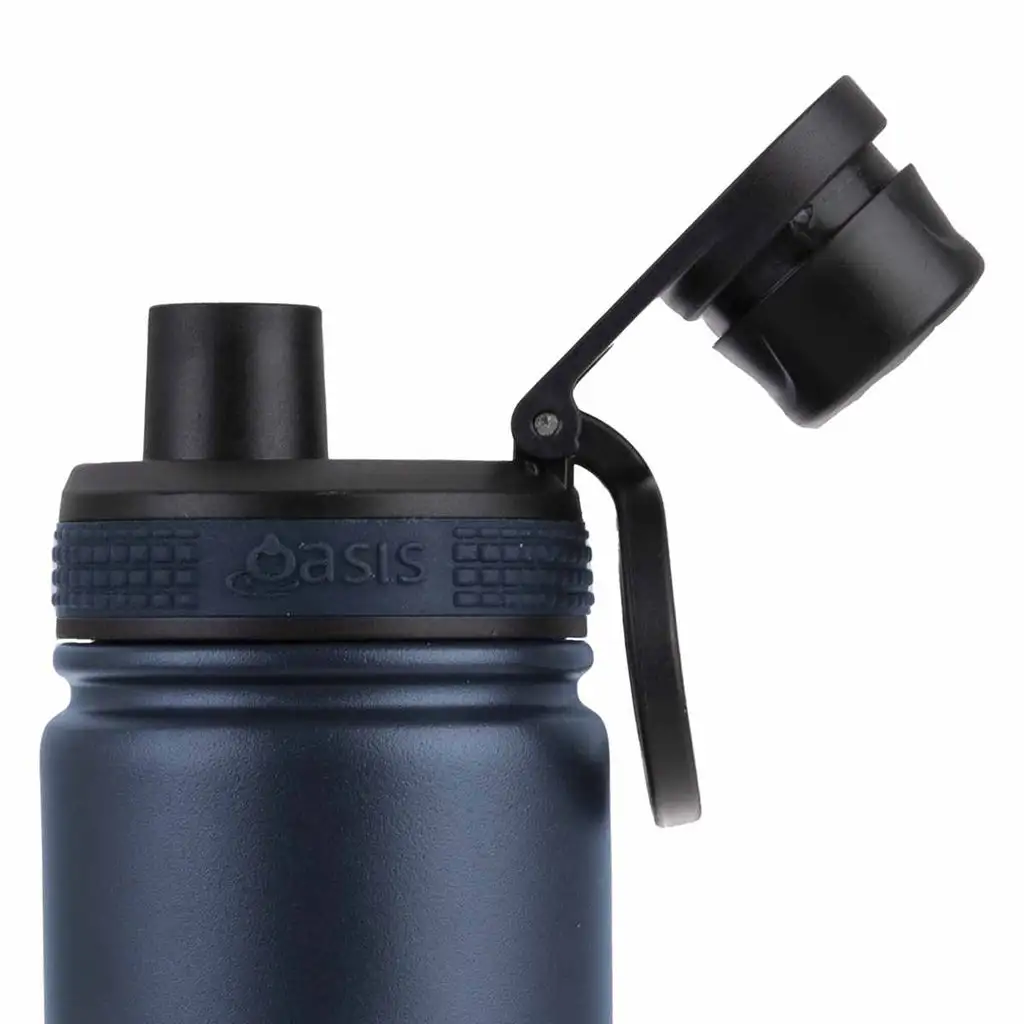 Oasis Insulated Challenger Bottle With Screw Cap 550ml Navy - Image 3