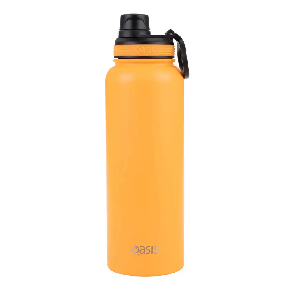 Oasis Insulated Challenger Bottle With Screw Cap 1.1L Neon Orange