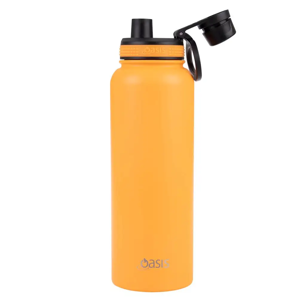Oasis Insulated Challenger Bottle With Screw Cap 1.1L Neon Orange - Image 2