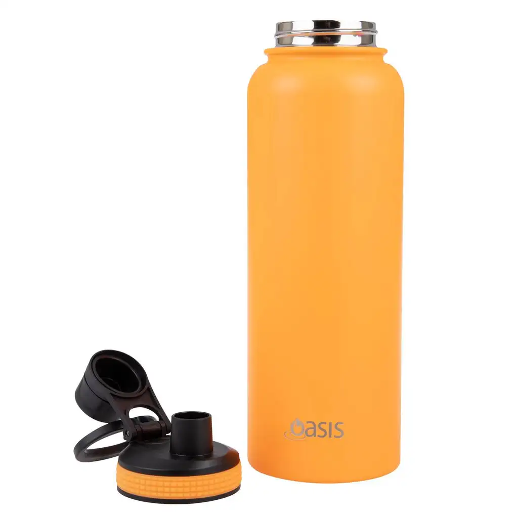 Oasis Insulated Challenger Bottle With Screw Cap 1.1L Neon Orange - Image 3
