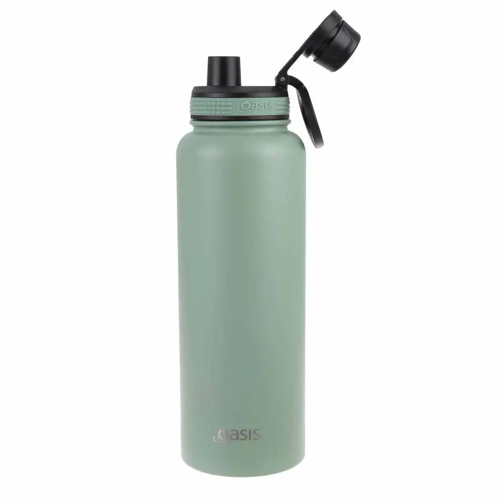 Oasis Insulated Challenger Bottle With Screw Cap 1.1L Sage Green - Image 2