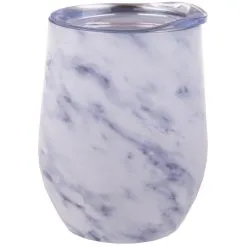 Oasis Double Wall Wine Tumbler - White Marble