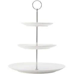 Maxwell And Williams White Basics Diamonds 3-Tier Cake Stand