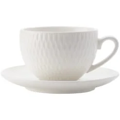 Maxwell And Williams White Basics Diamonds Demi Cup And Saucer 90ml