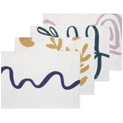 Ecology Nomad Set Of 4 Cotton Placemats Nature