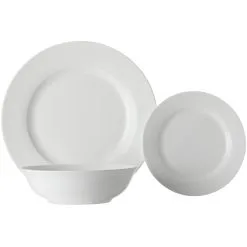 Maxwell And Williams White Basics European Rim Dinner Set 12 Piece Set
