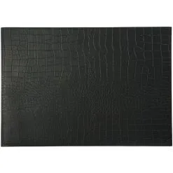 Maxwell And Williams Table Accents Leather Look Alligator Placemat 43x30cm Black