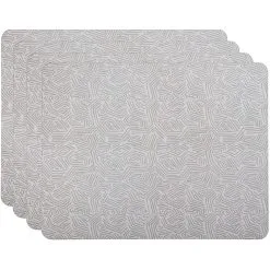 Maxwell And Williams Ripple Cork Back Placemat 34x26.5cm Set Of 4 Gift Boxed
