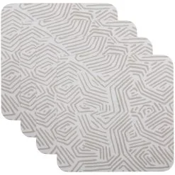 Maxwell And Williams Ripple Cork Back Coaster 10.5cm Set Of 4 Gift Boxed