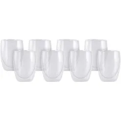 Maxwell And Williams Blend Double Wall Cup 350ml Set Of 8