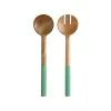 Maxwell And Williams Mezze Salad Servers Wood Enamel Lily 31cm