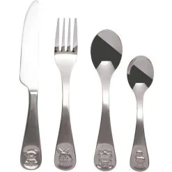 Maxwell And Williams Childrens Cutlery Set - 4 Piece Set - Frog And Friends