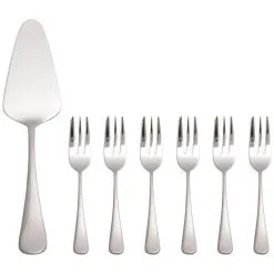 Maxwell And Williams Cosmopolitan Cake Server And Fork - 7 Piece Set