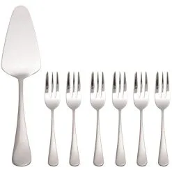 Maxwell And Williams Madison Cake Server And Fork - 7 Piece Set
