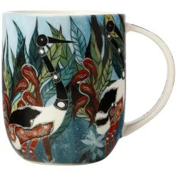 Maxwell And Williams Melanie Hava Jugaig-Bana-Wabu Mug 440ml Jabirus Blue Gift Boxed