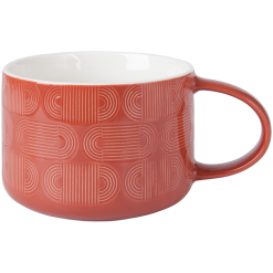 Maxwell And Williams Crest Jumbo Mug 500ML Terracotta