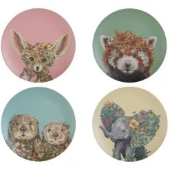 Maxwell And Williams Marini Ferlazzo Wild Planet Bamboo Plate 20cm Set Of 4 Assorted