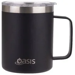 Oasis Explorer Mug 400ml Stainless Steel Double Wall Insulated - Black