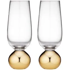 TEMPA Astrid Gold Set Of 2 Champagne Glass