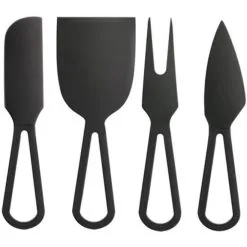 TEMPA Orson Black 4pc Cheese Knife Set