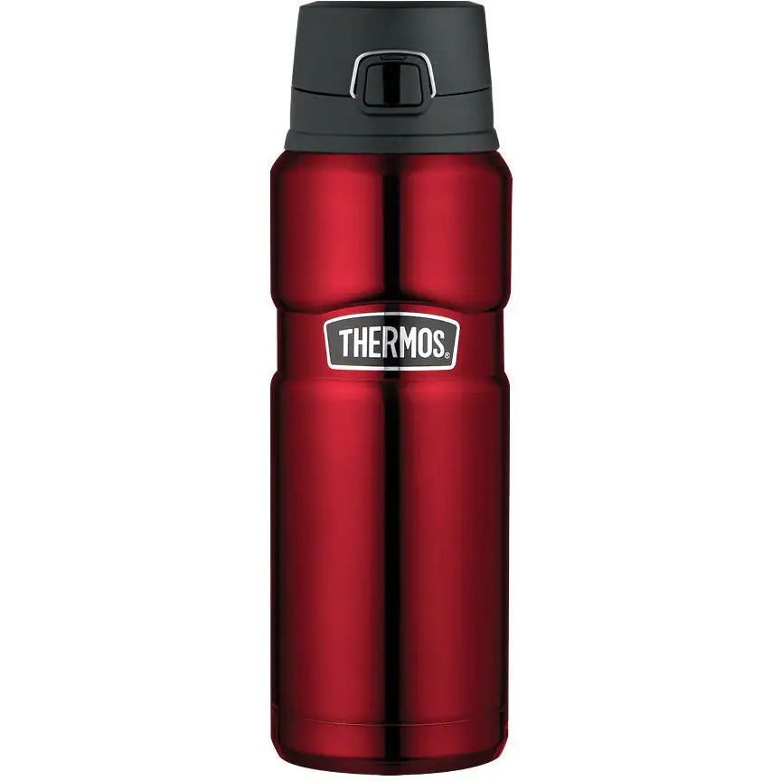 Thermos Stainless King Vacuum Insulated Bottle With Flip Lid 710ml - Red