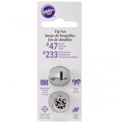 Wilton Basket Tip #47 And Multi Opening #233 Tip Set