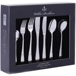 Wilkie Brothers Livingston Satin 42 Piece Cutlery Set
